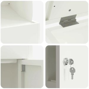 Skrzynka na przesyłki Biały 44 x 35 x 59 cm Stal Lumarko! 8