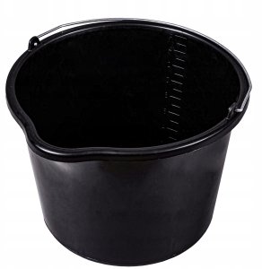 Geko Wiadro budowlane 16L czarne z lejkiem 2