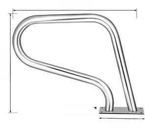 Poręcz basenowa poręcz wejściowa do basenu 76,2 cm 16