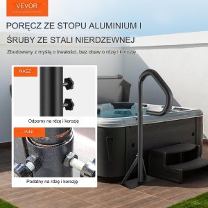 Poręcz do wanny hydromasażu regulowana wysokość 89144 cm 7