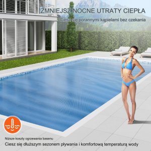 Vevor Pokrywa Solarna Mata Termiczna Osłona Przykrycie Basenu 9,75 x 4,87m 406 2