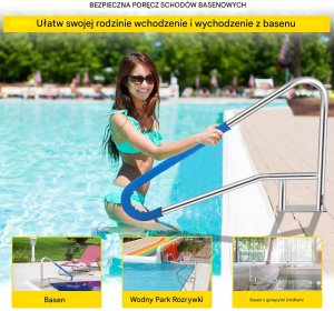 Poręcz basenowa poręcz wejściowa do basenu 140cm 12