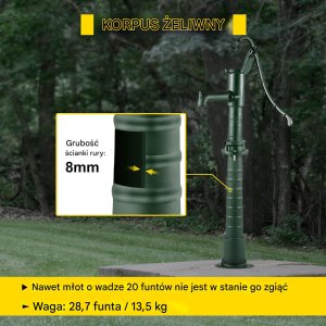 Vevor Podstawa do pompy ręcznej ogrodowa do wody abisynka 4