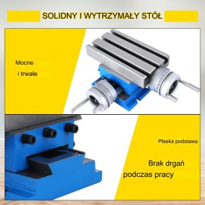 Stół roboczy krzyżowy do frezarki wiertarki Imadło Stołowe 18.5 x 10 cm 6
