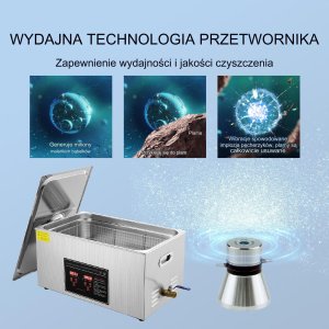 Vevor Myjka Ultradźwiękowa do czyszczenia biżuterii narzędzi 22L 480 W 2