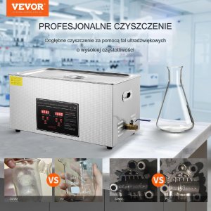 Vevor Myjka Ultradźwiękowa do czyszczenia biżuterii narzędzi 22L 480 W 7