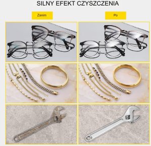 Vevor Myjka Ultradźwiękowa do czyszczenia biżuterii narzędzi 60W 1,3L 3