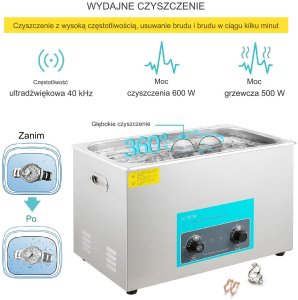 Myjka Ultradźwiękowa do czyszczenia 30L 2