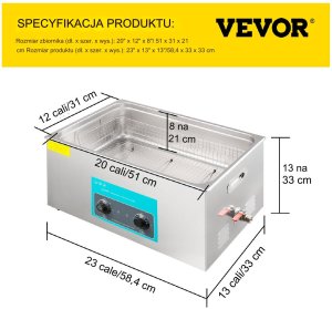 Myjka Ultradźwiękowa do czyszczenia 30L 6