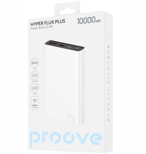 Mocny Powerbank Podróżny 2w1 10000mah 22.5w Usb Usb-a + Usb-c Type-c Proove / Pbf122120002 / Hyper Flux Plus / Biały 3