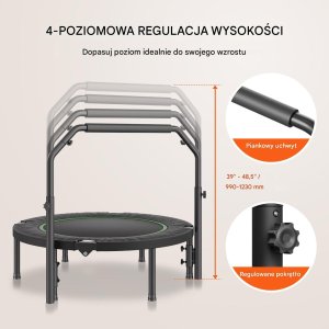 Trampolina mocna fitness z regulowanym uchwytem 104,5 cm 6