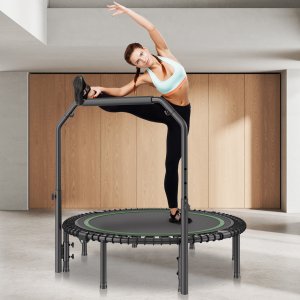 Trampolina mocna fitness z regulowanym uchwytem 129 cm 7