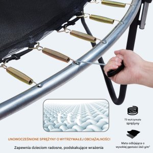 Trampolina ogrodowa z siatką wewnętrzną dla dzieci 442 cm 13
