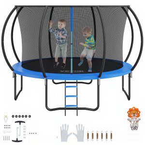 Trampolina ogrodowa z siatką wewnętrzną dla dzieci 442 cm 7