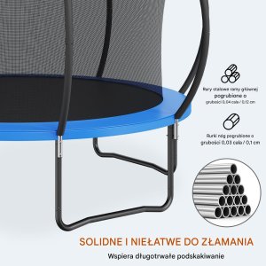 Trampolina ogrodowa z siatką wewnętrzną dla dzieci 442 cm 8