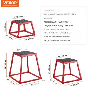 Skrzynia crossfit plyometryczna JUMP BOX 3 wysokości 7