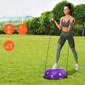 Platforma do balansowania półpiłka balansowa ćwiczeń gimnastyka fioletowa 3