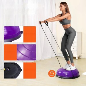 Platforma do balansowania półpiłka balansowa ćwiczeń gimnastyka fioletowa 5