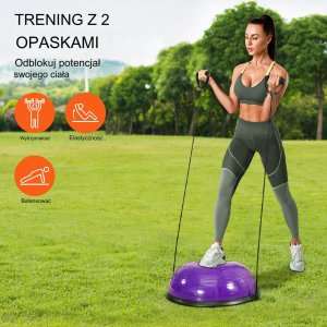 Platforma do balansowania półpiłka balansowa ćwiczeń gimnastyka fioletowa 9