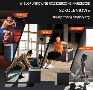 Skrzynia crossfit plyometryczna JUMP BOX 3w1 50 x 60 x 76 cm 4
