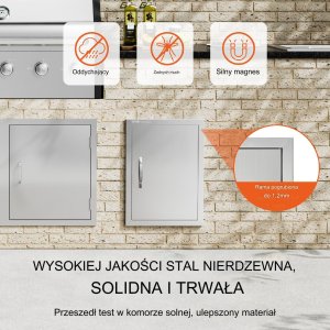 Vevor Drzwi do Grilla ze Stali Nierdzewnej 12
