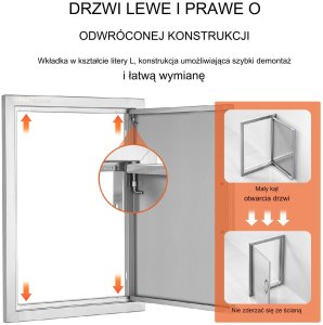 Vevor Drzwi do Grilla ze Stali Nierdzewnej 9