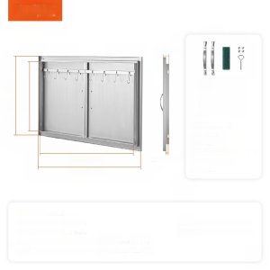 Vevor Drzwiczki do wyspy grillowej 99x66 cm stal nierdzewna na zewnątrz 2