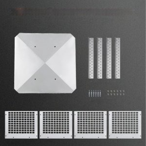 Osłona komina 30x30 cm - stal nierdzewna 304 - łatwy montaż stabilna 12