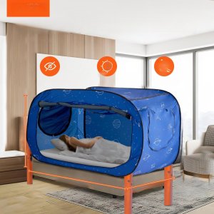 Namiot Sypialniany na Łóżko Baldachim Oddychający 200 x 105 x 120 cm 2