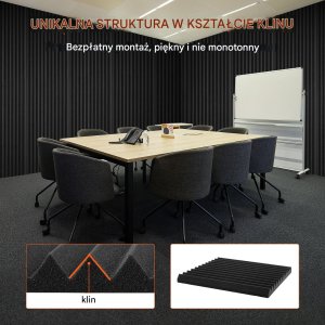 Panele akustyczne 80 szt. 30x30x2,5 cm pianka studio ściana sufit 7