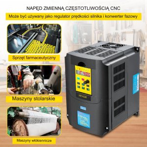 Przetwornica Vevor Przemiennik częstotliwości Przetwornica Falownik 220 V 4KW 3-fazowy 3