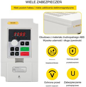 Przemiennik częstotliwości Przetwornica Falownik 220 V 3KW 3-fazowy 12