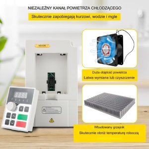 Przemiennik częstotliwości Przetwornica Falownik 220 V 3KW 3-fazowy 13