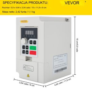 Przemiennik częstotliwości Przetwornica Falownik 220 V 3KW 3-fazowy 10