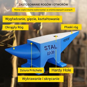 Kowadło stalowe 30 kg 540 x 150 160 mm 4