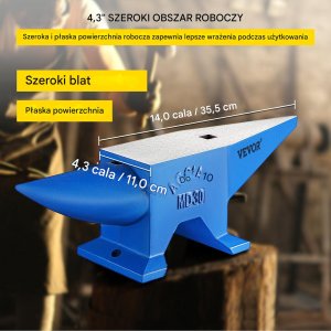 Kowadło stalowe 30 kg 540 x 150 160 mm 6