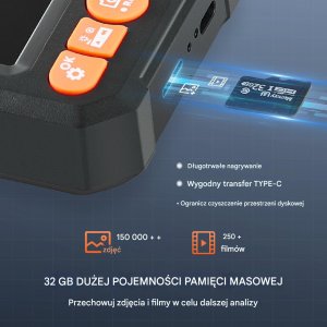 Kamera endoskopowa inspekcyjna Podwójny obiektyw 15m 4,3 cala 4