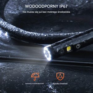 Kamera endoskopowa inspekcyjna Podwójny obiektyw 15m 4,3 cala 5