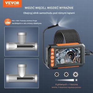 Kamera endoskopowa inspekcyjna Podwójny obiektyw 15m 4,3 cala 7