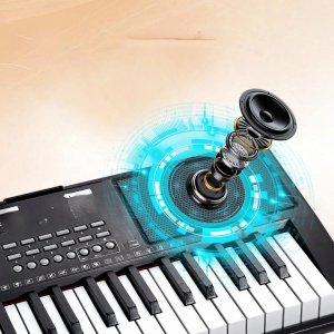 Keyboard 61 klawiszy przenośny z regulowanym stojakiem do nauki i koncertów 3