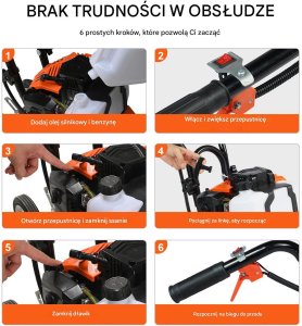 Glebogryzarka spalinowa kultywator do ziemi gleby 30 cm 2-suwowy 5