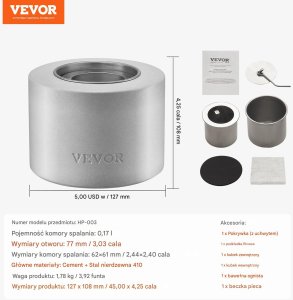 Biokominek kominek wolnostojący na taras stół ogrodowy stojący z betonu 2