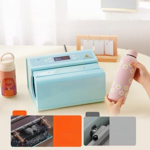 Prasa do Kubków Termosów do Sublimacji Automatyczna Niebieska Druk 3