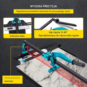 Maszynka do cięcia płytek Vevor Maszynka Ręczna do Cięcia Płytek Kafelek Glazury Przecinarka 1200 mm 4
