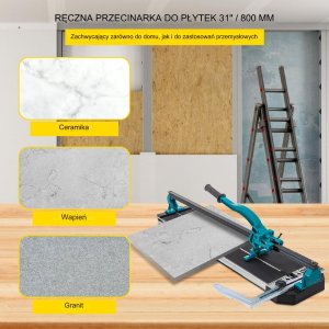 Maszynka do cięcia płytek Vevor Przecinarka do płytek ceramicznych 800 mm precyzyjna, do ceramiki i gresu 6