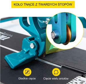 Maszynka do cięcia płytek Vevor Ręczna przecinarka do płytek 600 mm ze stopka podporową 6