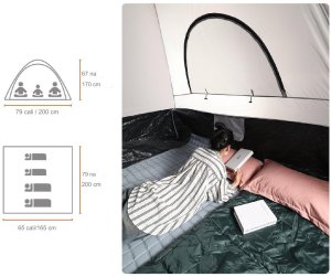 Namiot samochodowy Namiot kempingowy do pickupa 200 x 165 x 170 cm 9