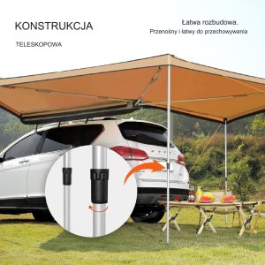 Markiza samochodowa zadaszenie samochodu kemping 4,87x2.28 m 3