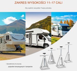 Podpora do Przyczepy Kempingowej 4 szt. Regulowana Uniwersalna 2