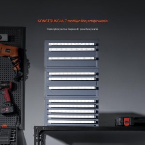 Organizer wierteł 3+5 szuflad 1,5 mm - 12,7 mm stojak do warsztatu 8